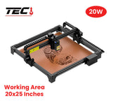 20W Laser Engraving And Cutting Machine for Logo Wood Marking Printer Laser Engraver On Leather CNC Machine 20X25 Inches